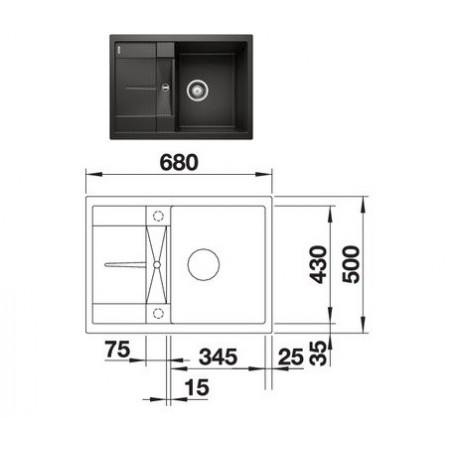 BLANCO sudoper METRA 45 S Compact    525912