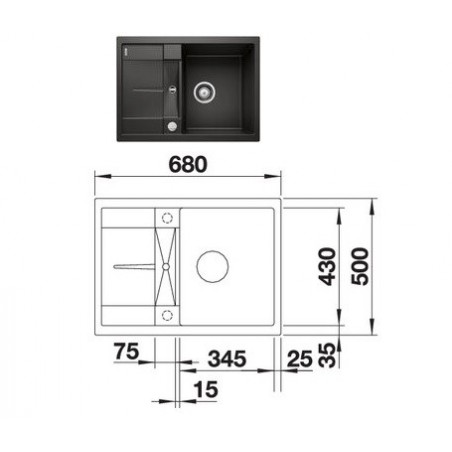 BLANCO sudoper METRA 45 S Compact     525913