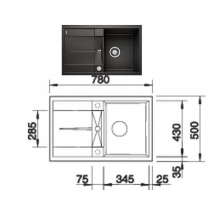 BLANCO sudoper METRA 45 S   525915