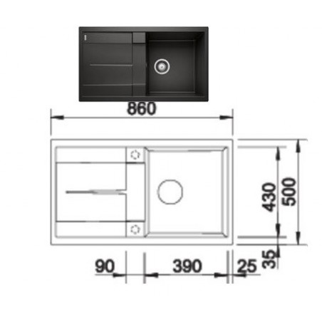 BLANCO sudoper METRA 5 S    525919