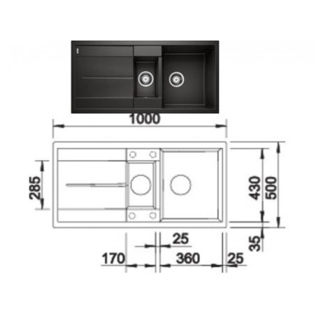 BLANCO sudoper METRA 6 S  525926