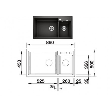 BLANCO sudoper METRA 9  525936