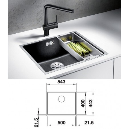 Blanco SUBLINE 500-IF SteelFrame InFino sudoper 525998