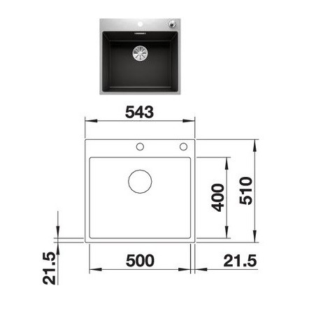 Blanco SUBLINE 500-IF/A SteelFrame InFino sudoper 525999