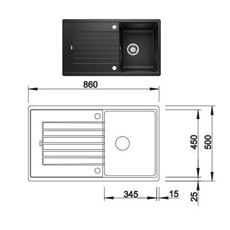 BLANCO sudoper ZIA 45 SL   526011
