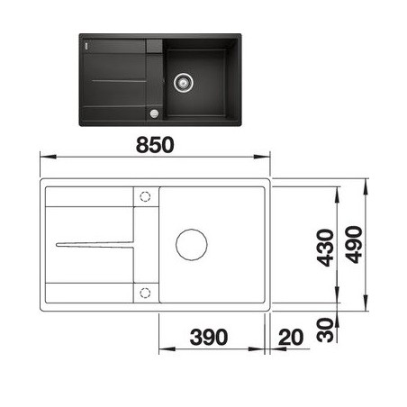 BLANCO sudoper METRA 5 S-F    525921