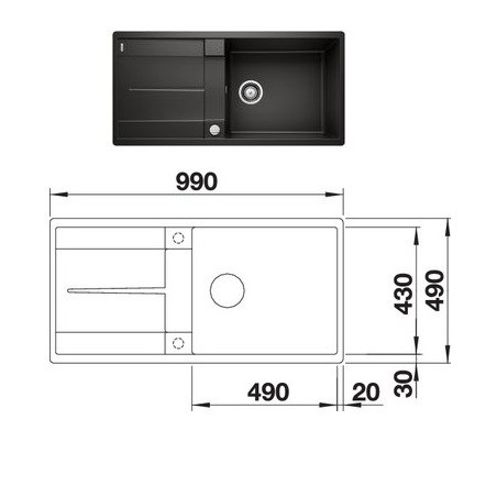 BLANCO sudoper METRA XL 6 S-F     525933