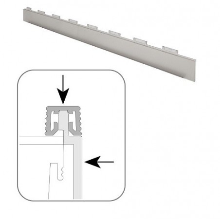 CUISIO bočni završni element, prozirna plastika, grafit