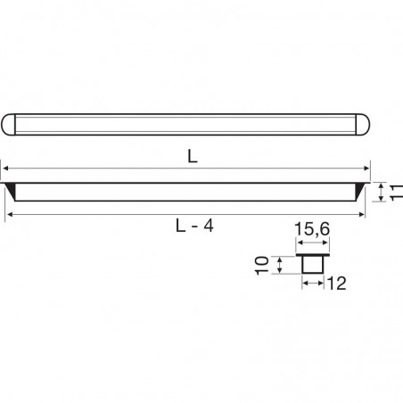 WIPO Stabi Line rasvjeta, prirodno bijela, 1160mm,efekt nehrđajućeg čelika