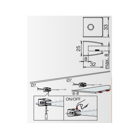 ZETA Touch LED SET 2KOM,  uklj. Touch funk. i mrežni uređaj 6 W