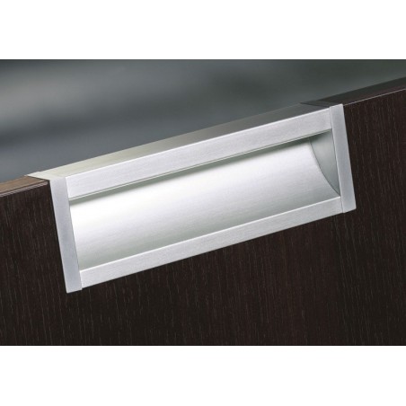 Profilna ručkica Akrete, dulj. 2500 mm, za skrać., eloks. aluminij srebrne boje