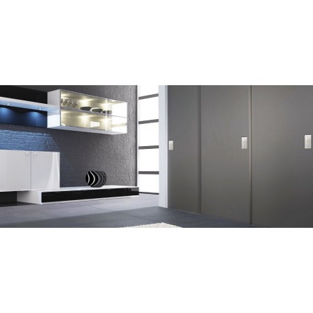Preklopno-ukopna ručkica e-motion L special+87x152, zamak, efekt neh. čelika