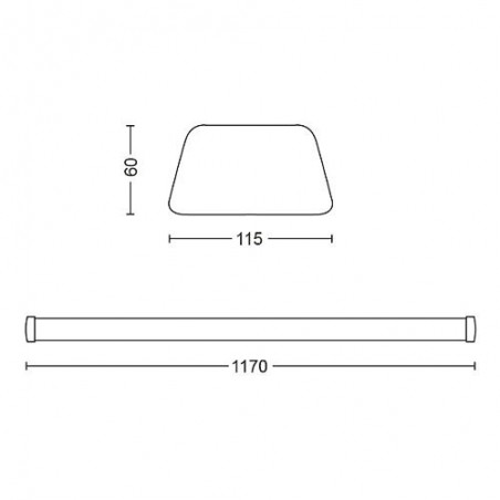 Philips LED SOFTLINE 50W 2700K zidna svjetiljka 3124531P0
