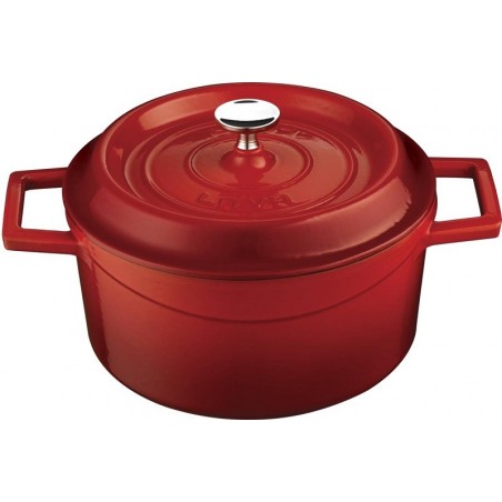 Lava okrugli lonac od gusa, crveni, 28cm