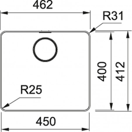 Franke Mythos MYX 210-45 sudoper inox, slim rub