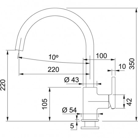 Franke Lina-XL kuhinjska slavina, crna mat 115.0626.019
