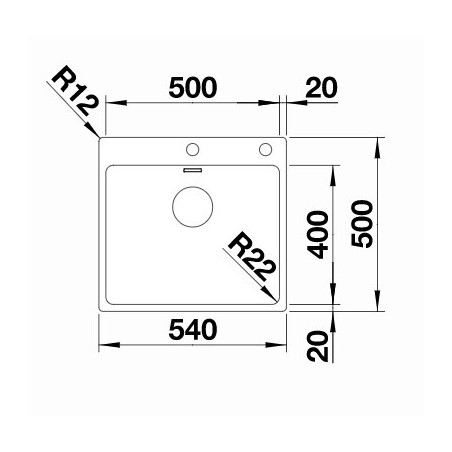 Blanco ANDANO 500-IF/A InFino sudoper 525245