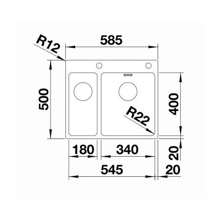 Blanco ANDANO 340/180-IF/A InFino sudoper 525247