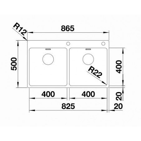 Blanco ANDANO 400/400-IF/A InFino  sudoper 525249