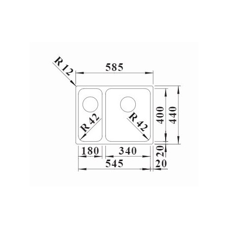 Blanco SOLIS 340/180-U sudoper 526129