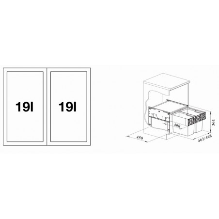 BLANCO SELECT II 50/2 sustav za odvajanje otpada 526201