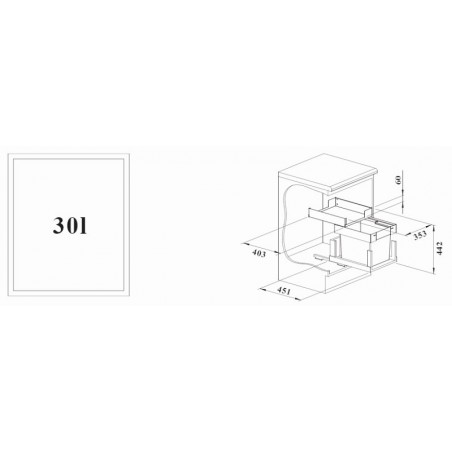 BLANCO SELECT II Soda izvlačna kanta za otpad 526304