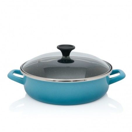 Metalac TAVA 2 RUČKE GRANIT INDUCTION 26cm SA ST. POKL. PLAVA