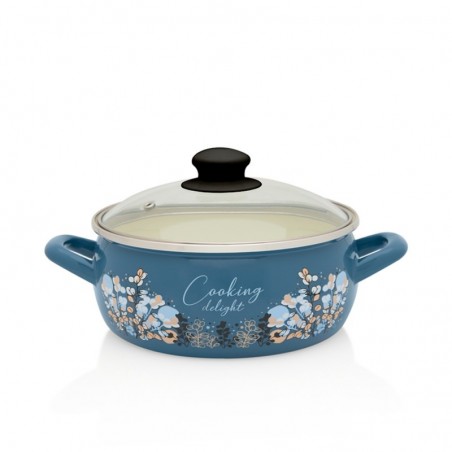 Metalac POSUDA PLITKA PRINC DEKOR BLUE COOKING 20cm / 3,10lit