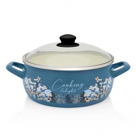 Metalac POSUDA PLITKA PRINC DEKOR BLUE COOKING 24cm / 5,30lit