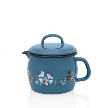 Metalac LONČIĆ TRBUŠASTI SA KLJ. DEKOR BLUE COOKING 12cm / 1,30lit SA POKL.