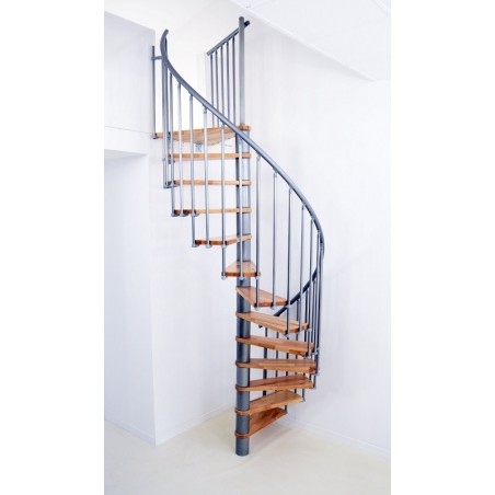 Spiralne montažne stepenice Berlin 120 sivo / bukva 27564