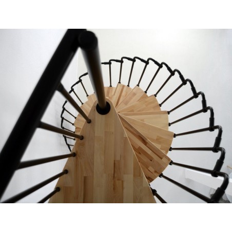 Spiralne montažne stepenice Paris 140 crno / bukva 27582