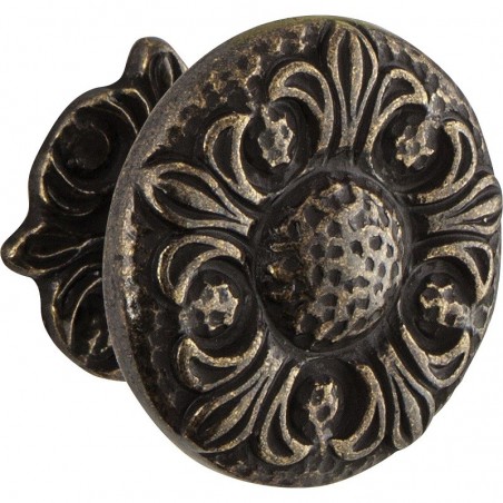 Gumb Faial, ø 33 mm, dub. 24 mm, lijevani cink, staro mesing brun.