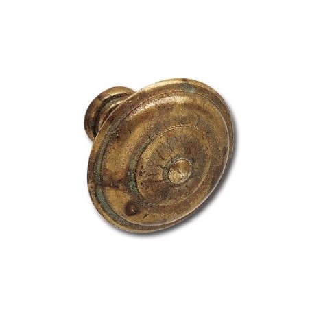 Gumb Earl ø 37 mm, mesing patinirani