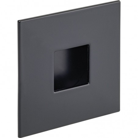 Ukopna ručkica Geometric kvadratna 73x73, upušt. ø 45 mm, cink crna mat