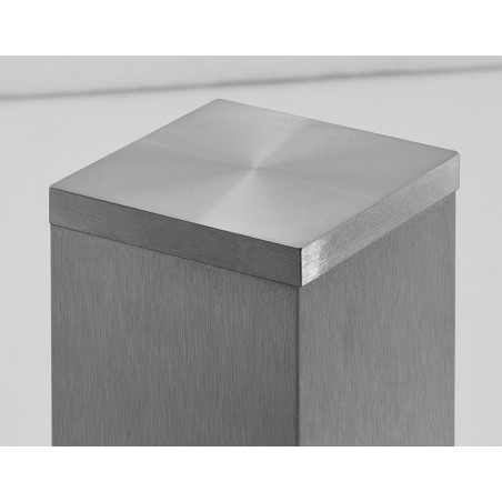 Noga stola 70x70 mm,duljina 720mm,alum.efekt nehrđ.čelika,čelična ploča 70x70 mm