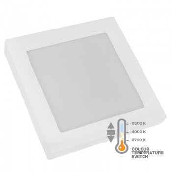 Commel LED panel 6W, kvadratni nadgradni, CCT sklopka, 122 mm 337-408