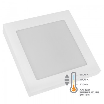 Commel LED panel 12W, kvadratni nadgradni, CCT sklopka, 172 mm 337-418