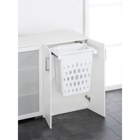 Izvlačna košara za rublje Laundry 40 l, plastika/čelik, bijela
