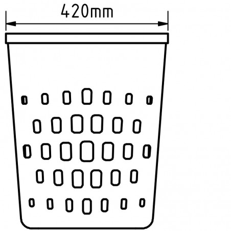 Izvlačna košara za rublje Laundry 40 l, plastika/čelik, bijela