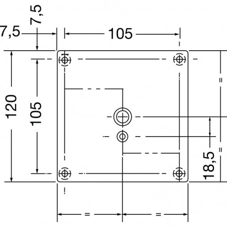 Noga stola 70 x 70 mm, duljina 720 mm, aluminij, efekt nehrđajućeg čelika