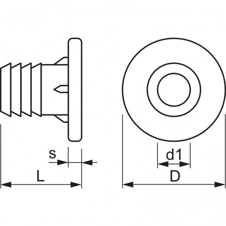 Udarna matica M 8x16 glava-ø 19 s rubom, pocinčana