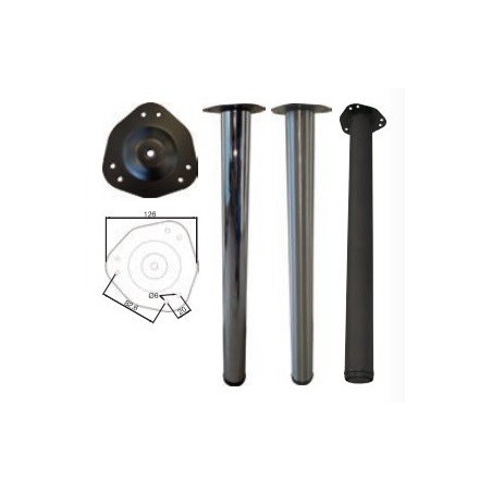 Noga za stol ø 60 mm, duljina 710 mm, crna mat lakirano
