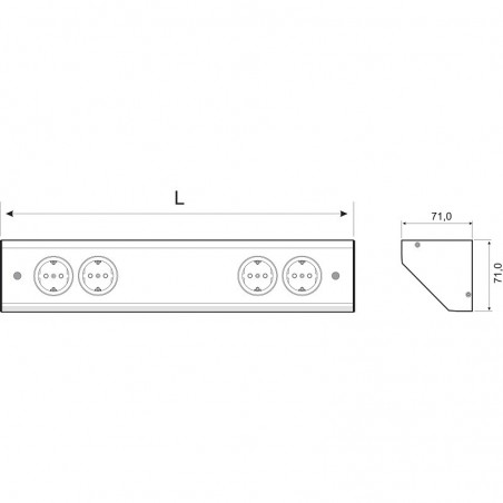 WIPO strujna letva Corner Compact 230 V