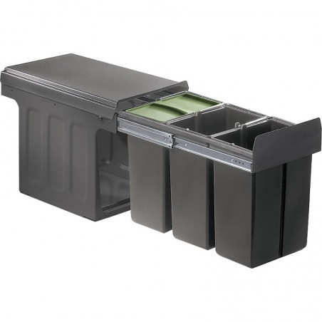 WESCO Profiline Bio-Trio 30 DT ugradbena kanta za otpad, 3 x 8L, antracit