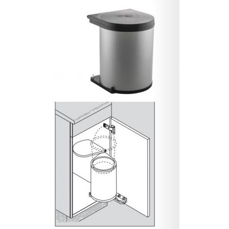 WESCO ugradna kanta za otpad 340 x 405 x 285 mm, 11L, neh. čelik