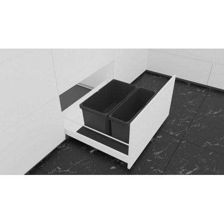 ENVI Free sustav za razvrst.otpada, ŠK 400mm, 296x326x382mm, plast. lavasiva