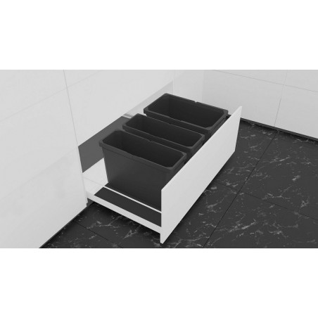ENVI Free sustav za razvrst.otpada, ŠK 600mm, 460x426x382mm, plast. lavasiva