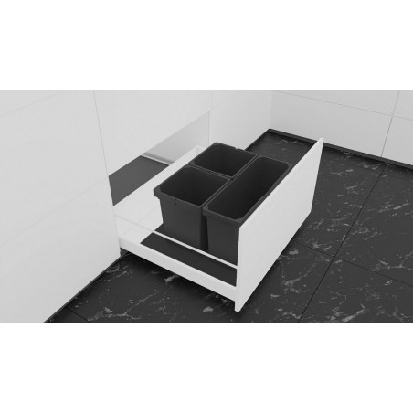 ENVI Free sustav za razvrst.otpada, ŠK 450mm, 333x216x382mm, plast. lavasiva