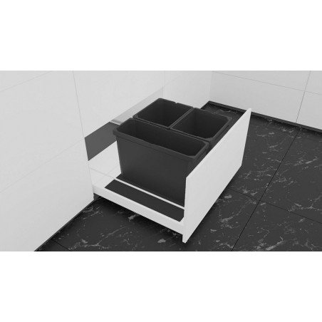 ENVI Free sustav za razvrst.otpada, ŠK 450mm, 333x326x382mm, plast. lavasiva